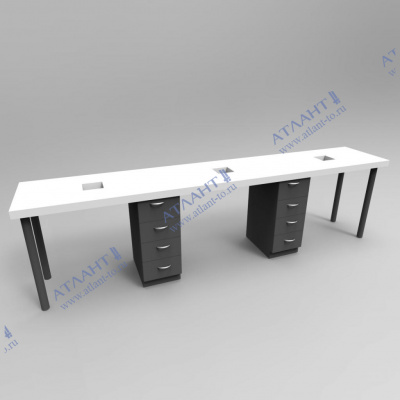 Стол для маникюра на три рабочих места СКМ-3